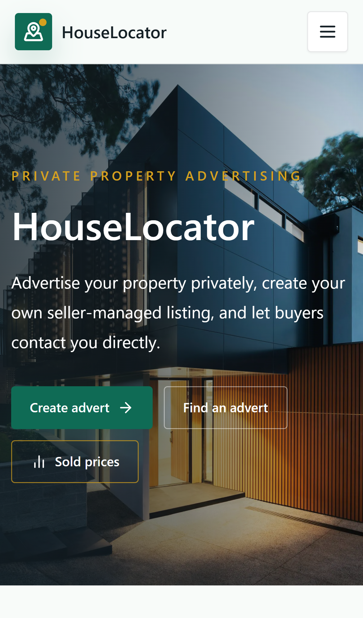 Homepage on a phone